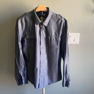 Calvin Klein Charcoal Button-Down‎ Shirt
